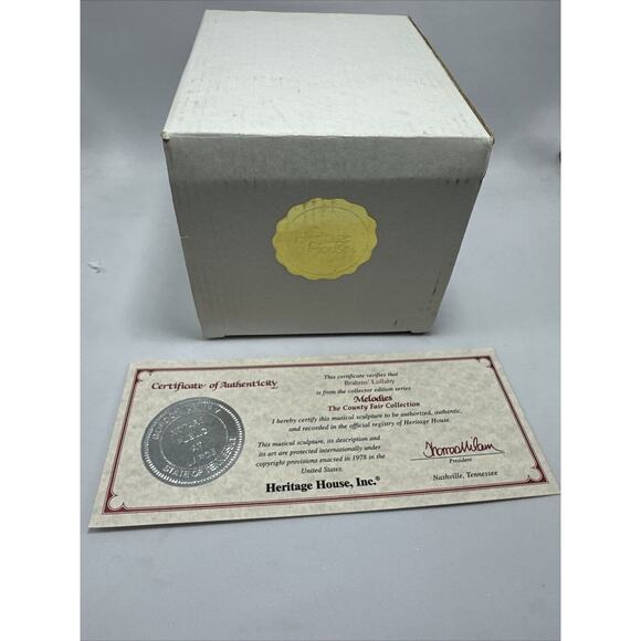 Brahm's Lullaby Melodies Country Fair Collection Heritage House Has Certificate - Picture 9 of 11